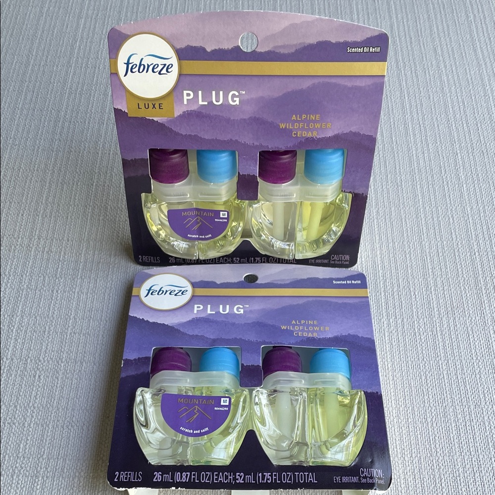 Febreze Luxe Plug scented oil Refills set - alpine wildflower cedar